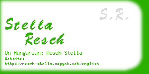 stella resch business card